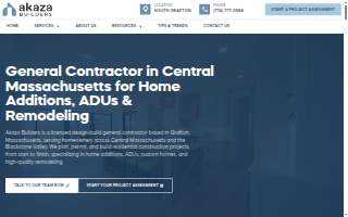 Akaza Builders website