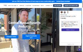 Central Massachusetts Podiatry, PC website