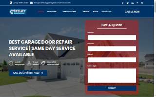 Century Garage Door Repair Service of Grafton website