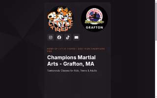Champions Martial Arts website