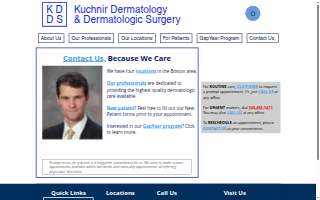 Kuchnir Dermatology of Grafton website