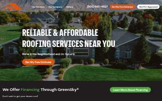 On Top Roofing website