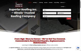 Superior Roofing Inc. website