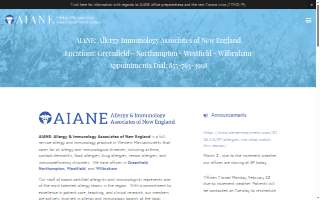 AIANE: Allergy & Immunology Associates of New England Greenfield Office website