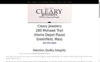 Cleary Jewelers website