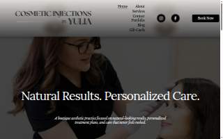 Cosmetic Injections by Yulia website