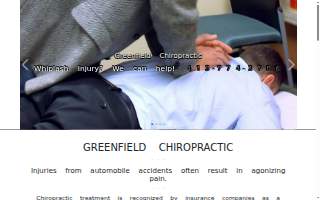 Greenfield Chiropractic website