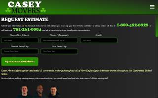 Casey Movers website