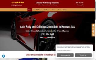 Colonial Auto Body Shop Inc website