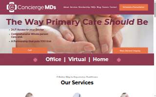 Concierge MDs, LLC website