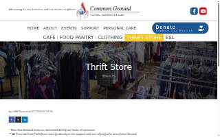 Common Ground Thrift Store website