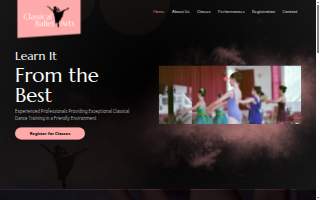 Classical Ballet Arts website