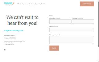 Clayton Learning Lab website