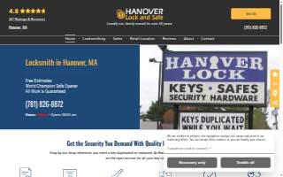 Hanover Lock and Safe of Hingham website