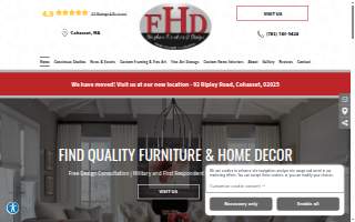 Hingham Furniture & Design Home of Framing Concepts website
