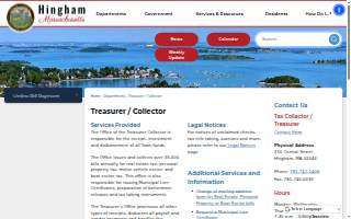 Hingham Tax Collector website
