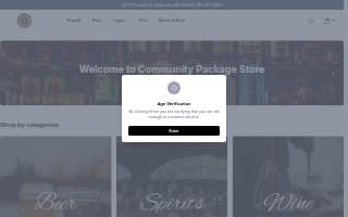 Community Package Store website