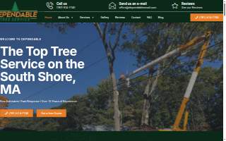 Dependable Tree Service website