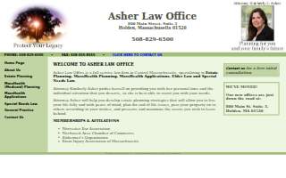 Asher Law Office website