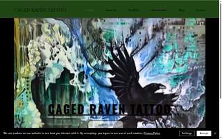 Caged Raven Tattoo website