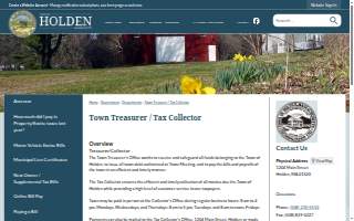 Holden Town Treasurer/Collector website