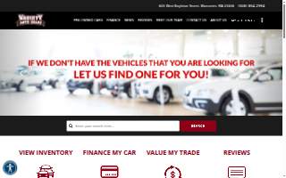 Variety Auto Sales website