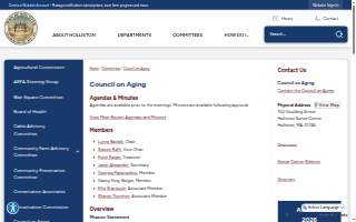 Holliston Council On Aging website