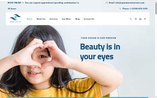 Optomize Vision Care website