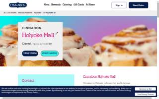 Cinnabon of Holyoke website