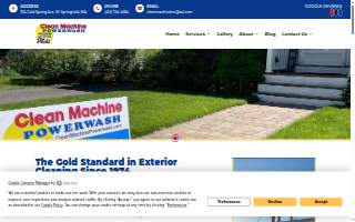 Clean Machine Power Wash of Holyoke website