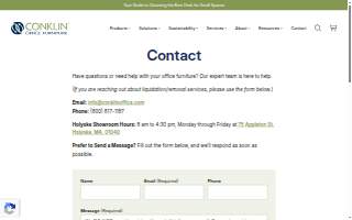 Conklin Office Furniture website