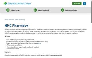 Holyoke Health Center Pharmacy website