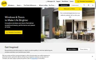 Pella Windows and Doors Showroom of West Springfield website