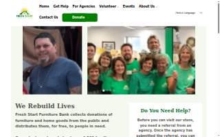 Fresh Start Furniture Bank website