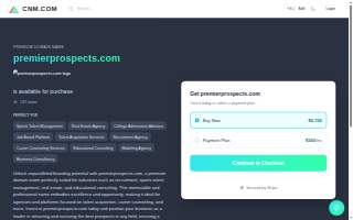 Premier Prospects website