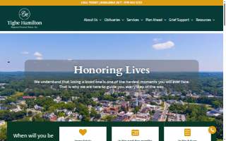 Tighe Hamilton Regional Funeral Home website