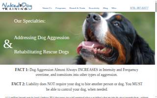 Naked Dog Training of Andover website