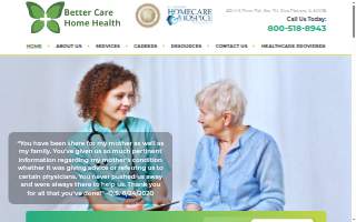 Better Care Home Health of Leominster website