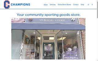 Champions Sporting Goods website