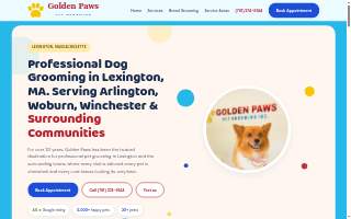 Golden Paws Pet Grooming website