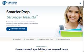 Prepped and Polished Tutoring & Test Prep, Executive Function Coaching, and Admissions Consulting of Lexington website