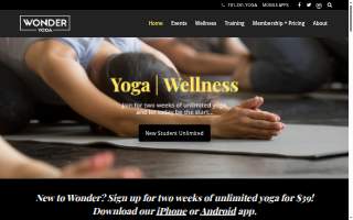 Wonder Yoga - Arlington website