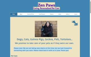 Zen Paws website