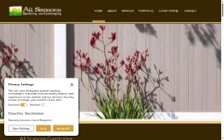 All Seasons Landscaping & Lawn website