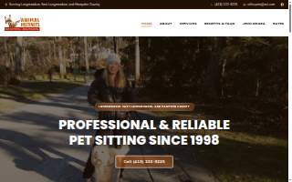 Animal Instincts Pet Sitting of East Longmeadow website