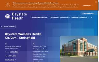 Baystate Women’s Health Ob/Gyn - Springfield of Longmeadow website
