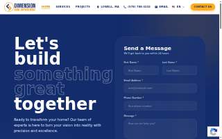 Dimension Home Improvement website