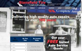 Stansfield Tire Center, Inc. website