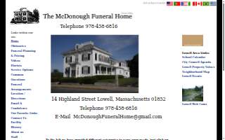 The McDonough Funeral Home website