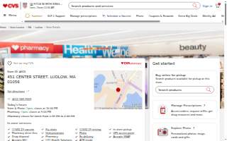 CVS Pharmacy of Ludlow website